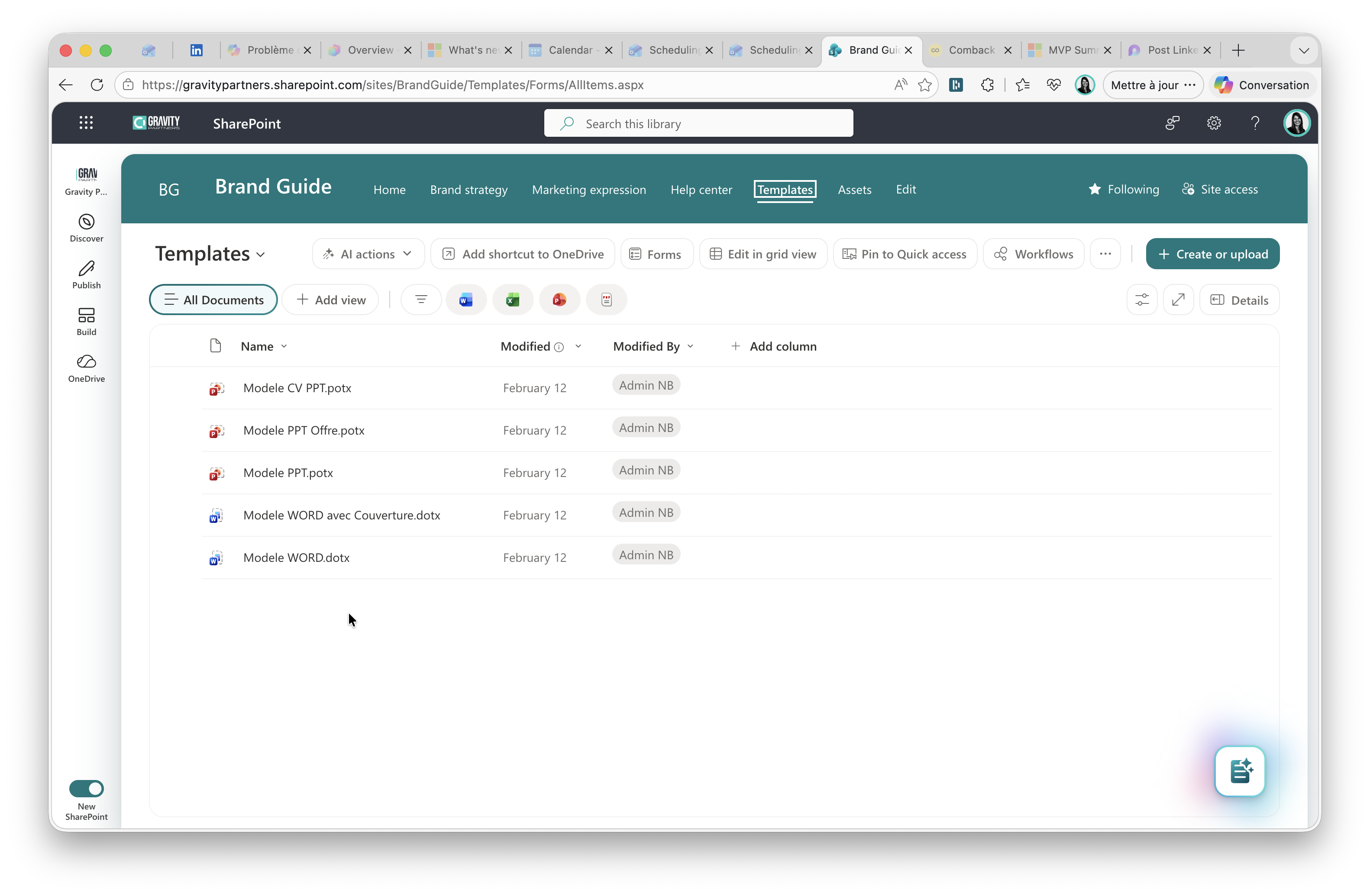 Bibliothèque de modèles d'entreprise dans SharePoint — Brand Guide